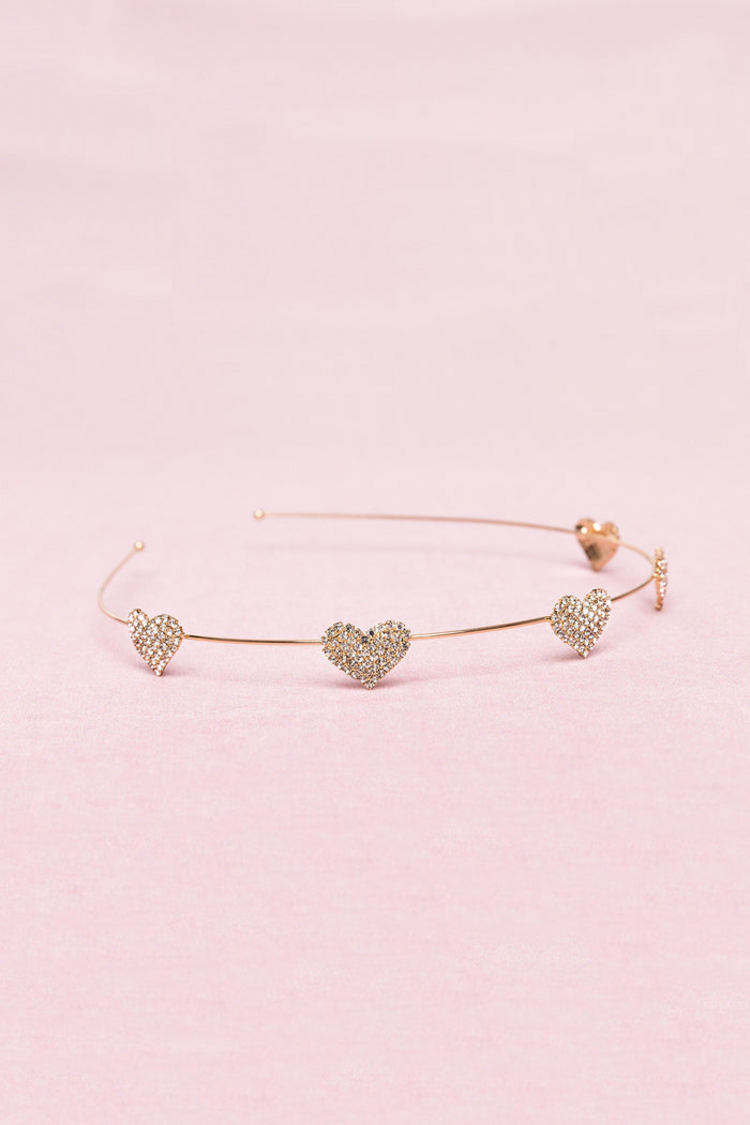 Rhinestone Heart Headband