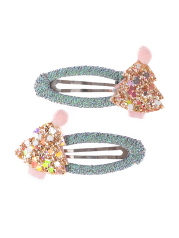 Minty Christmas Holiday Hair Clips