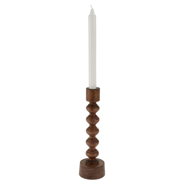 Large Woodspun Candle Holder