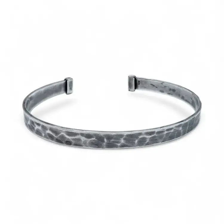 Casey Oxidized Silver Cuff Bracelet
