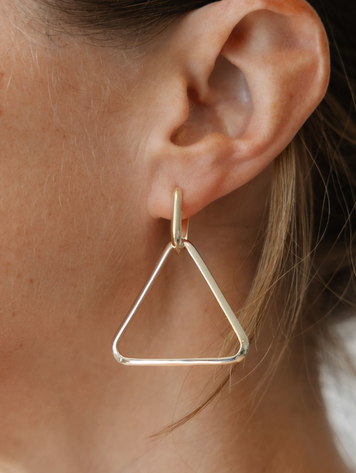 Twofold Triangle Earrings