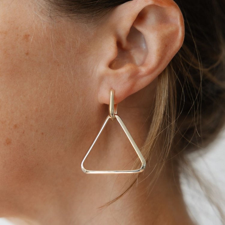 Twofold Triangle Earrings