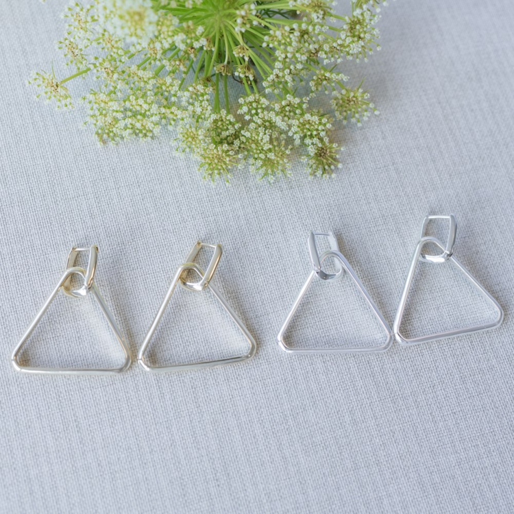Twofold Triangle Earrings