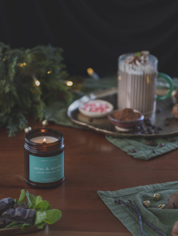 Mint & Mocha Wooden Wick Candle