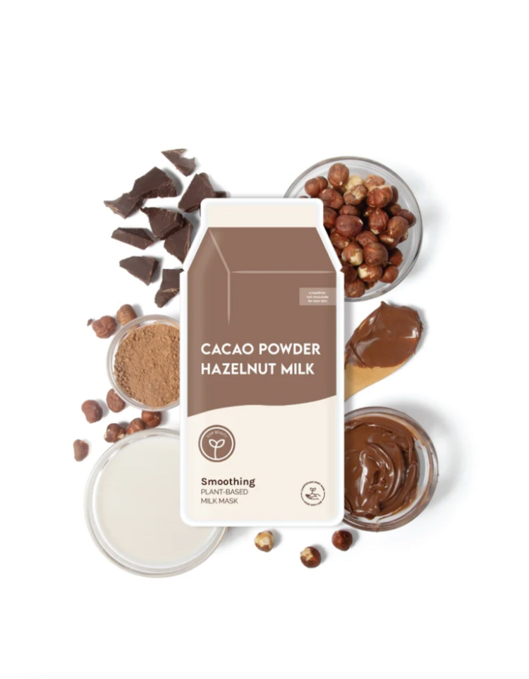 Cacao Powder Hazelnut Milk Smoothing Plant-Based Milk Mask