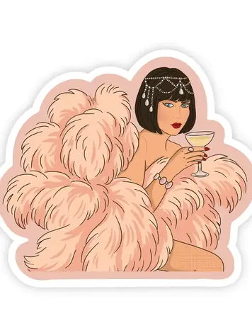 Champagne Showgirl Sticker