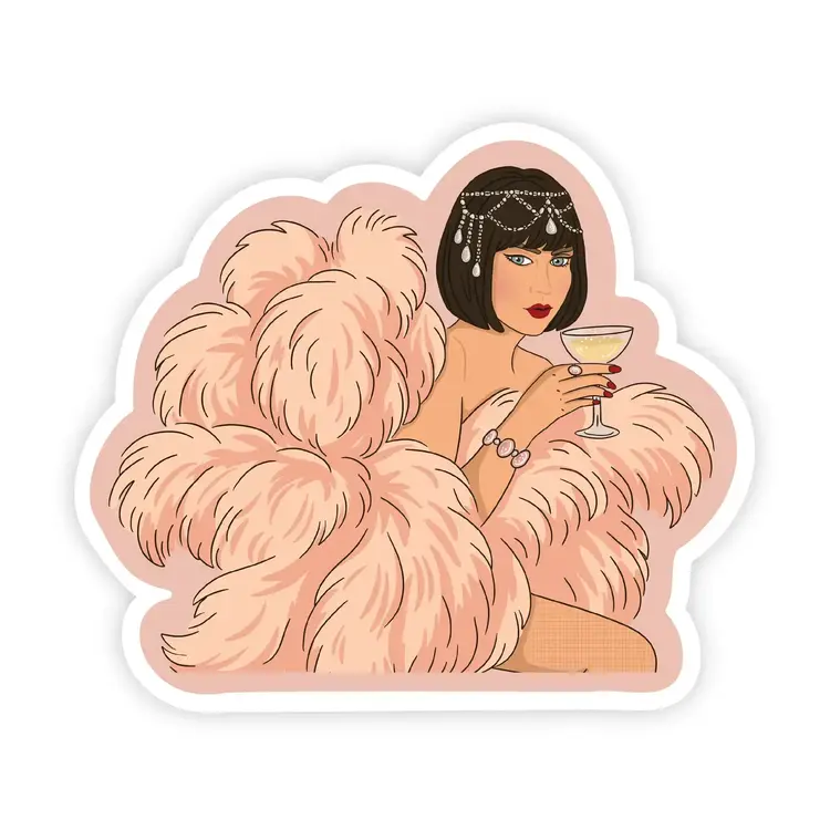 Champagne Showgirl Sticker