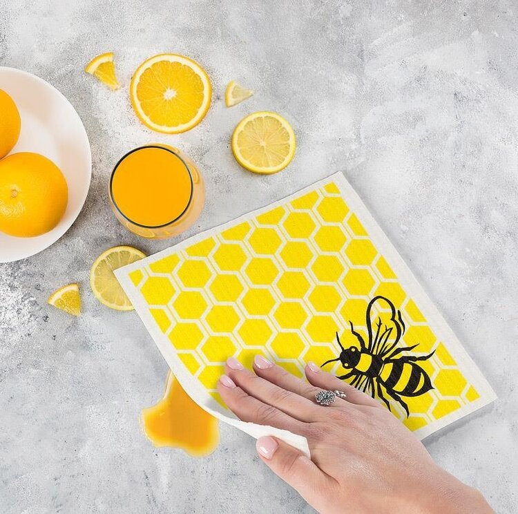 Bee & Honeycomb Dishcloths