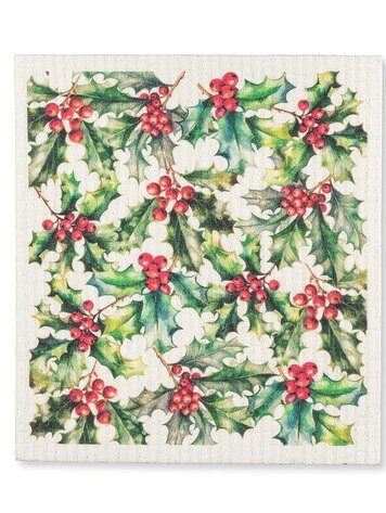 Holly & Berries Dishcloth
