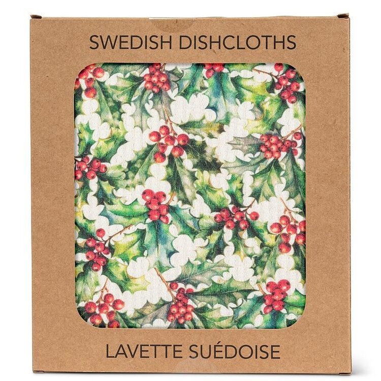 Holly & Berries Dishcloth