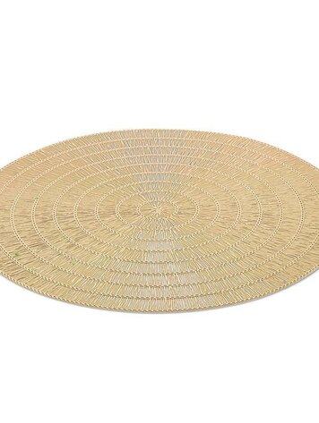 Gold Round Basketweave Placemat