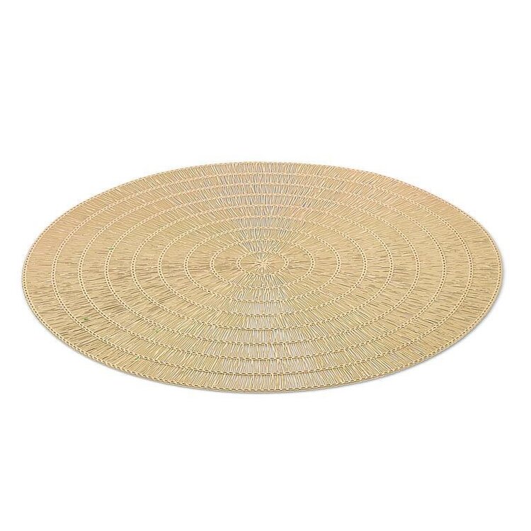 Gold Round Basketweave Placemat