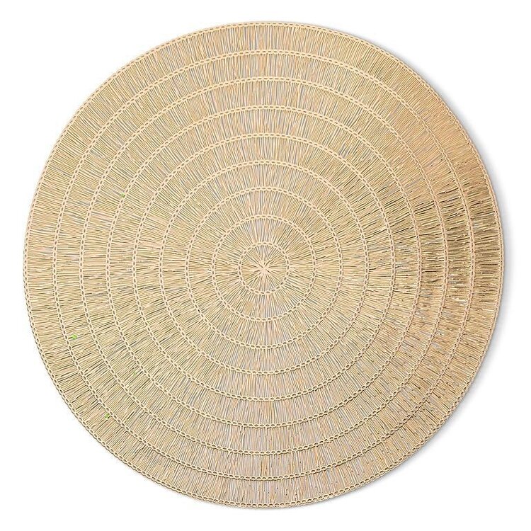 Gold Round Basketweave Placemat