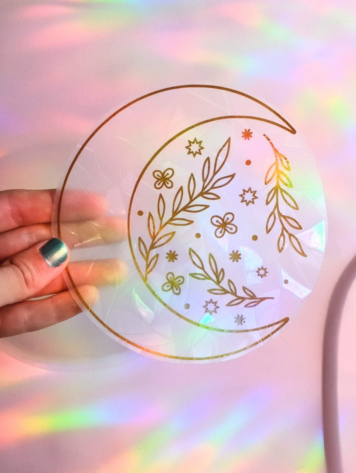 Floral Moon Suncatcher