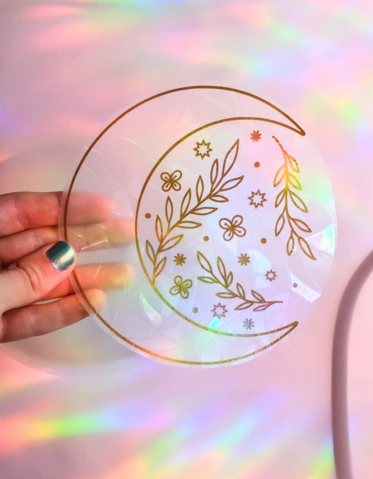 Floral Moon Suncatcher