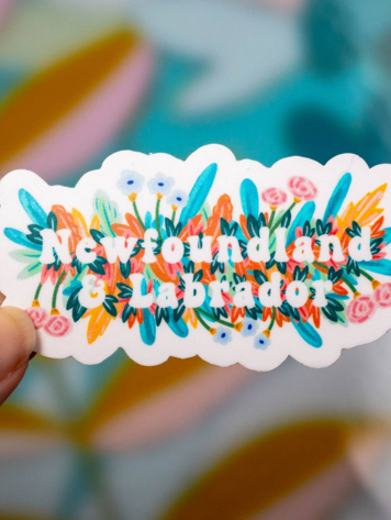 Newfoundland & Labrador Floral Sticker