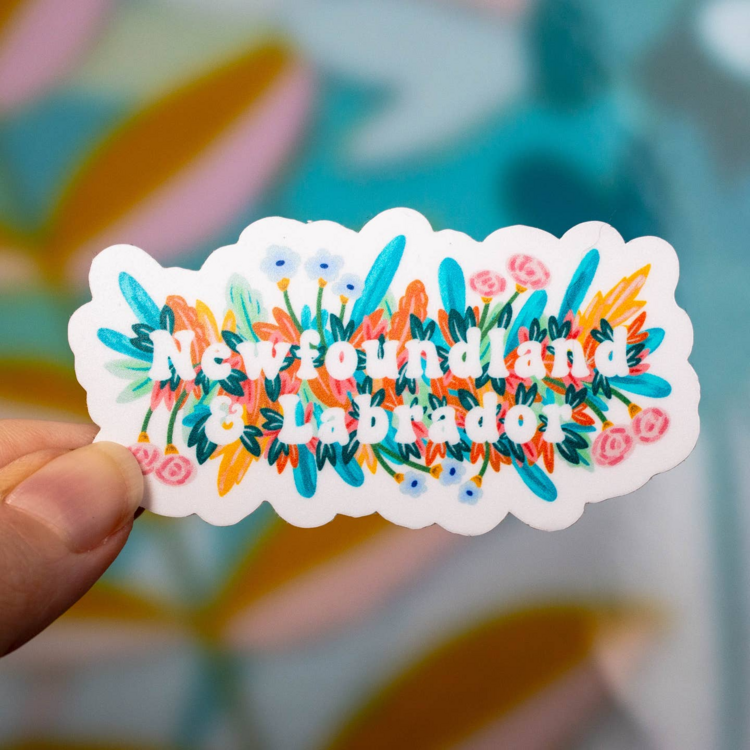 Newfoundland & Labrador Floral Sticker