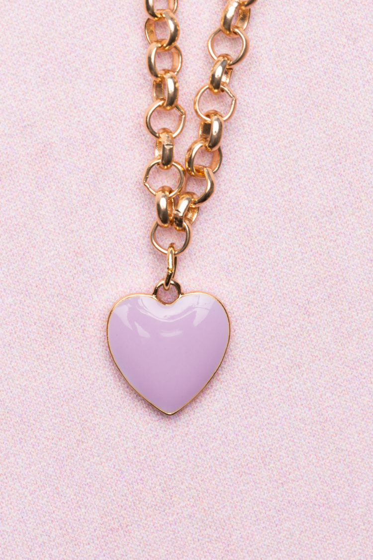 Chunky Chain Heart Necklace