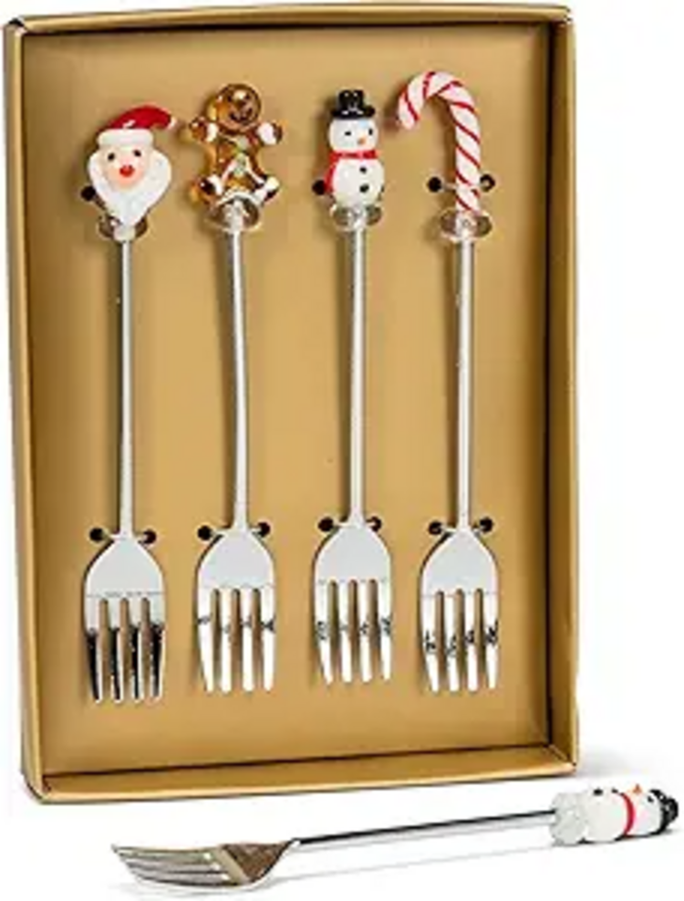 S/4 Holiday Icon Cocktail Forks