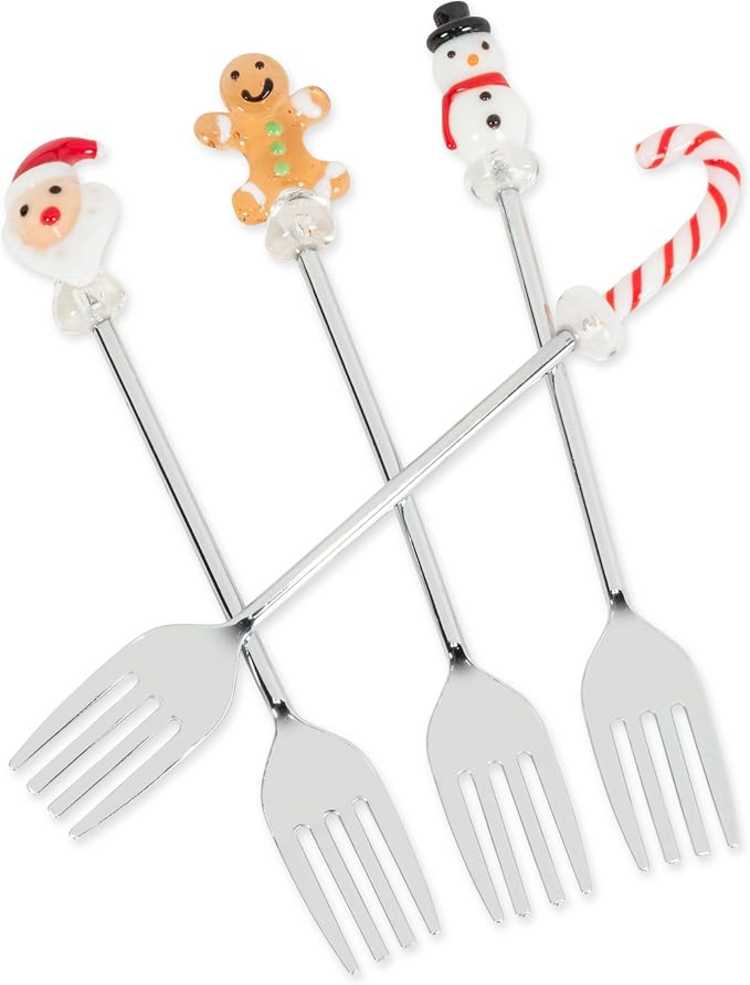 S/4 Holiday Icon Cocktail Forks