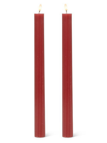 Burgundy Ridged Taper