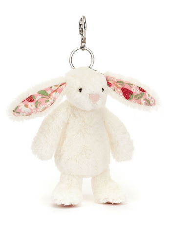 Jellycat Inc Blossom Cream Bunny 'Berry' Bag Charm