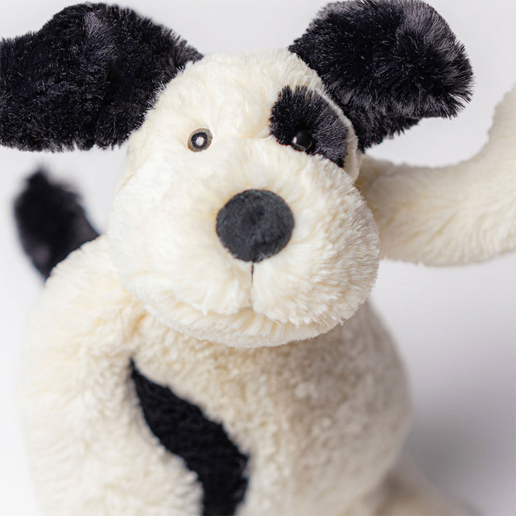Jellycat Inc Bashful Medium  Black & Cream Puppy