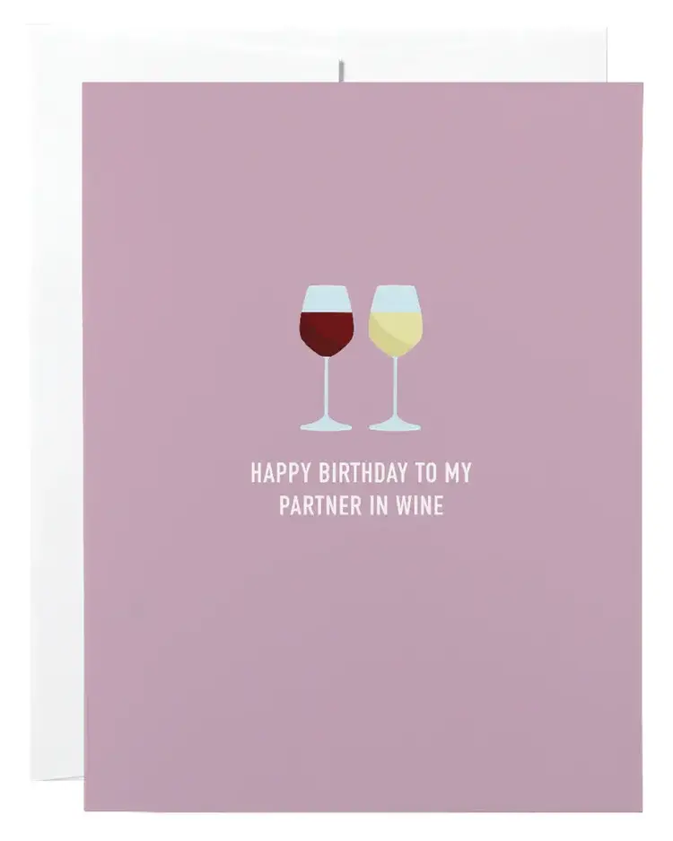 Birthday Card Partner in Wine