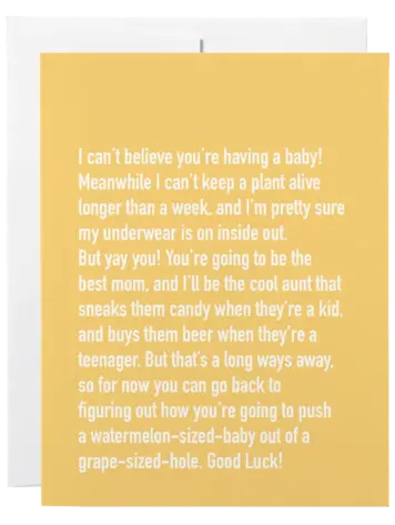 Baby Shower Chatty Cathy Card