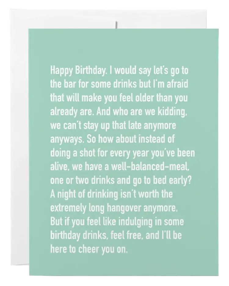 Birthday Drinks Chatty Cathy Card