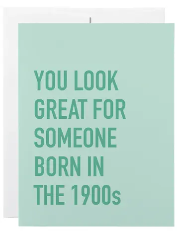 Birthday Card Born in the 1900s