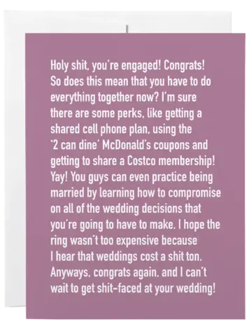 Engagement Chatty Cathy Card