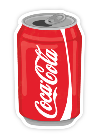 Crispy Red Cola Can Sticker