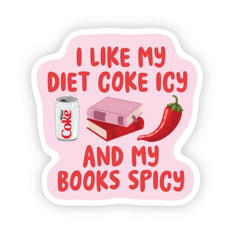 Diet Cola Icy Books Spicy Sticker