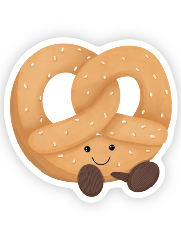 Salty Pretzel Sticker
