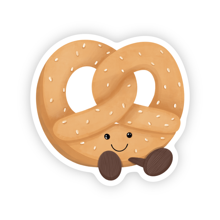 Salty Pretzel Sticker