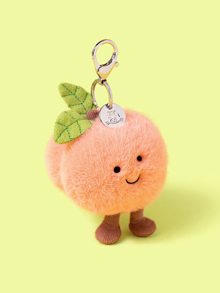 Jellycat Inc Amuseables Peach Bag Charm
