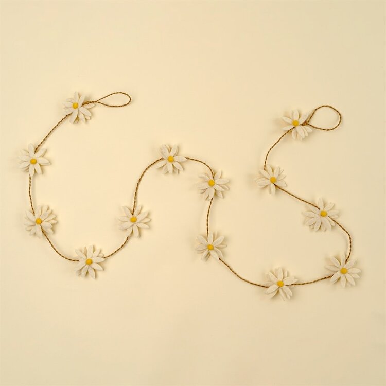 Daisy Flower Felt Garland