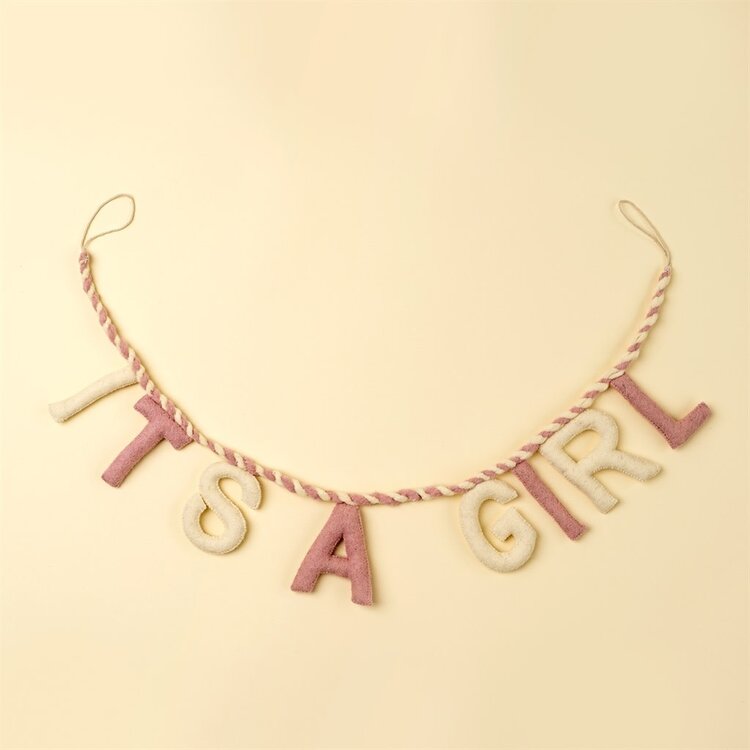 It's a Girl Felt Garland