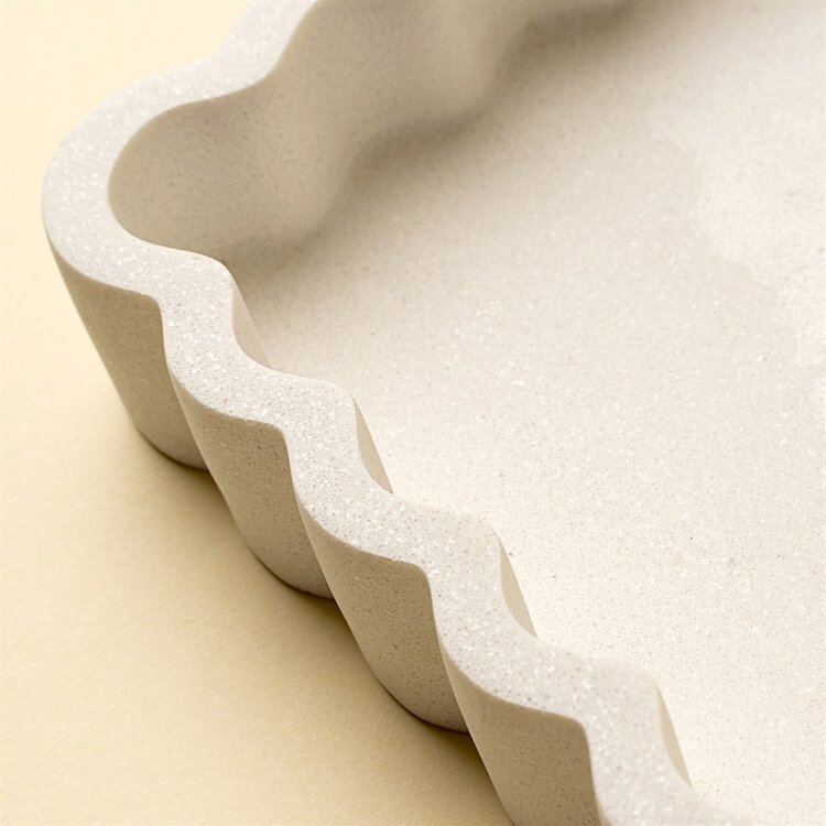 Rectangle Scalloped Jewelry Plate