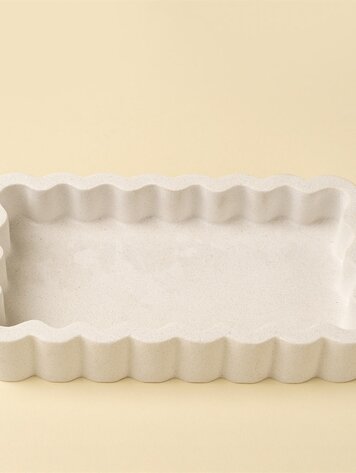 Rectangle Scalloped Jewelry Plate