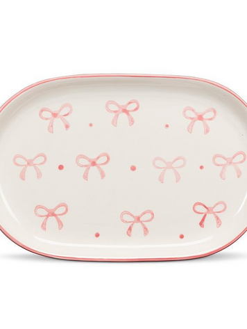 Oval Tray with Bows