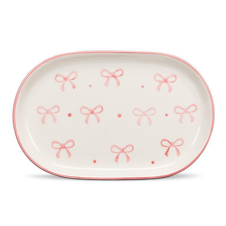 Oval Tray with Bows