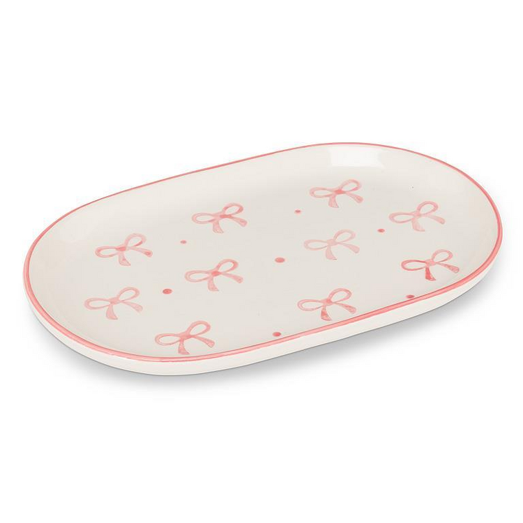 Oval Tray with Bows