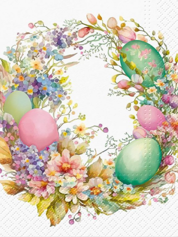 Large Easter Wreath Napkins
