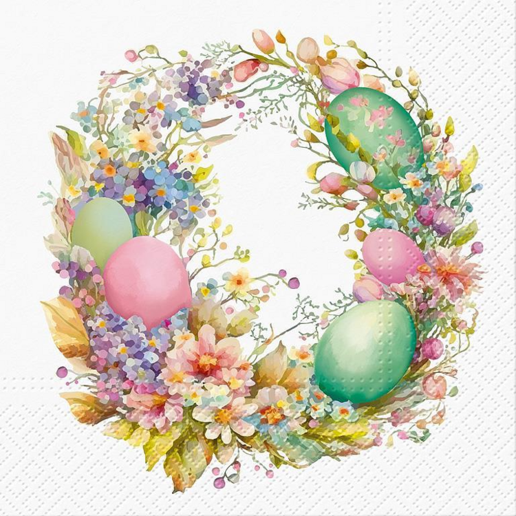 Large Easter Wreath Napkins