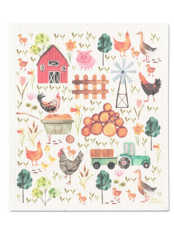 Farmyard Dishcloth