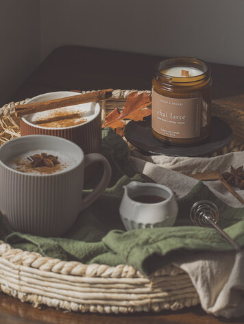 Chai Latte Wooden Wick Candle