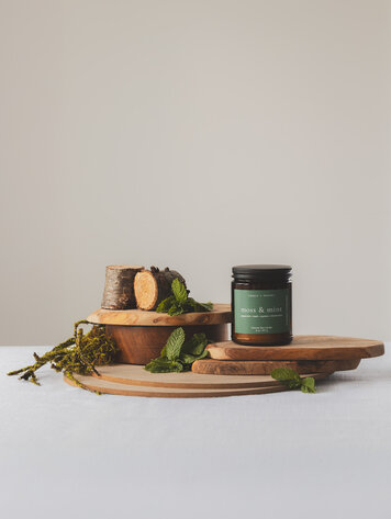 Moss & Mint Wooden Wick Candle