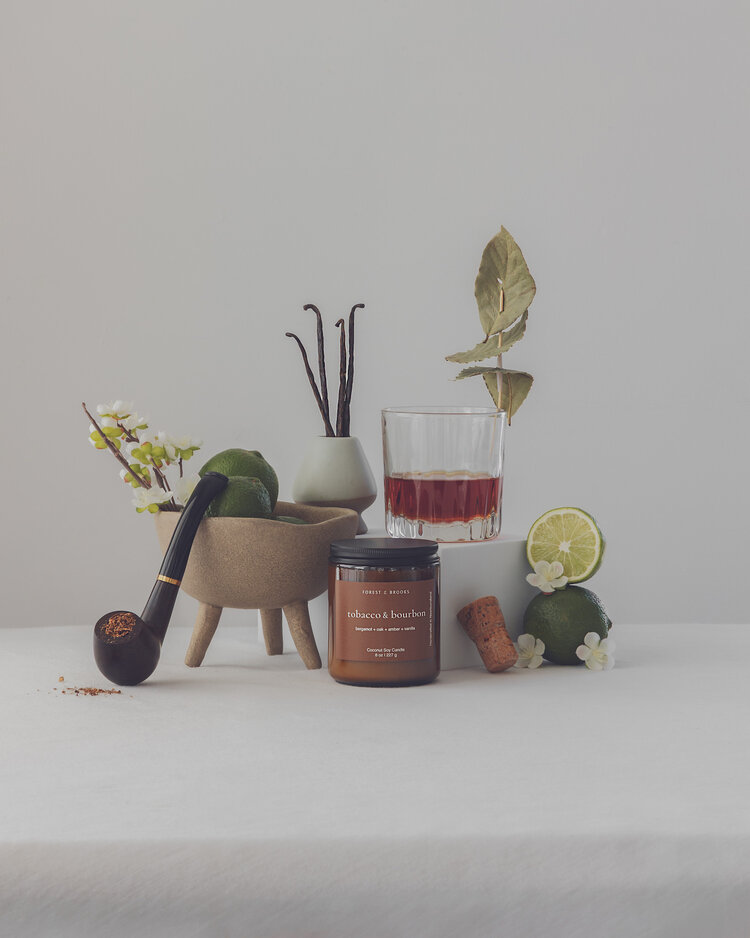 Tobacco & Bourbon  Wooden Wick Candle